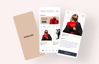 E-commerce App Design app design ecommerce ecommerce hero section ecommerce landing page fashion mobile app promi tasnim ui uiux ux zarin