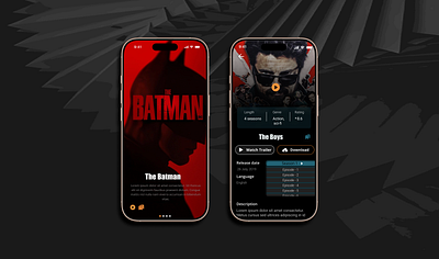 Movie Streaming App amazon prime app design batman figma movie netflix streaming app the boys ui uiux web series