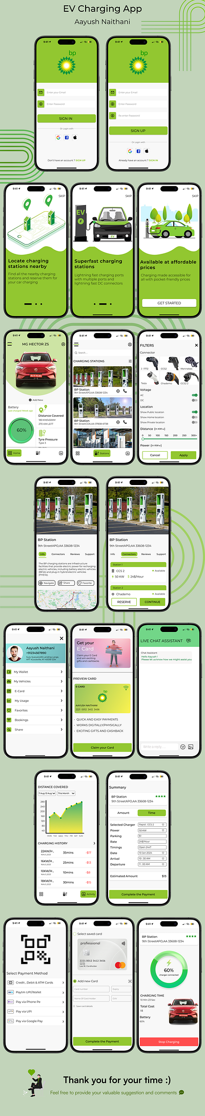 EV Charging App UI figma mobile app design ui