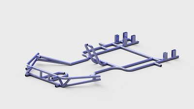 Kart Frame 3d 3d design autodesk design frame inventor kart race racing rendering