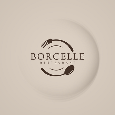 Borcelle Restaurant Logo 3d logo animation app logo application logo best color combination branding brown coffe creative design flat design graphic design illustration logo logo design restaurant logo svg logo template ui web logo