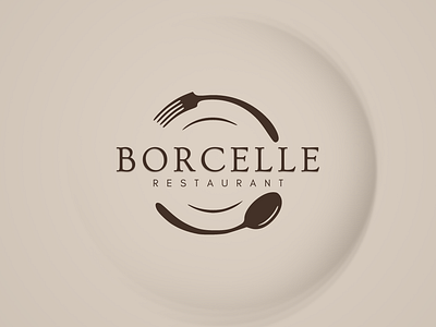 Borcelle Restaurant Logo 3d logo animation app logo application logo best color combination branding brown coffe creative design flat design graphic design illustration logo logo design restaurant logo svg logo template ui web logo