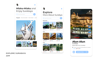 Explore Surabaya App Design design graphic design ui