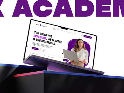 Edtech website design 3d branding graphic design ui