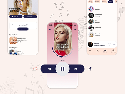 Musical Application design mobile app design ui ui design uiux uiux design ux design