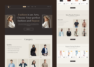 E-Commarce : Cloth Store Website. cloth e commarce graphic design ui ux