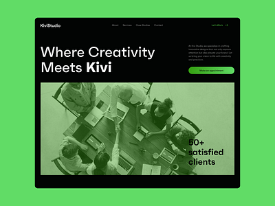 KiviStudio Landing Page agency app design graphic design landing page marketing minimal product design studio ui ux web web design webdesign website