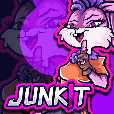 junk1t project mascot bunny cartoon cartoon logo esport esport logo logo logo kit mascot mascot logo sport streamer kit truck remover