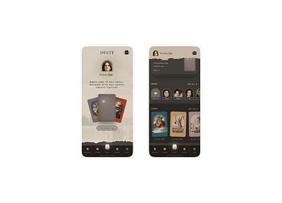 Deste App app app design astrology cards myth yoga