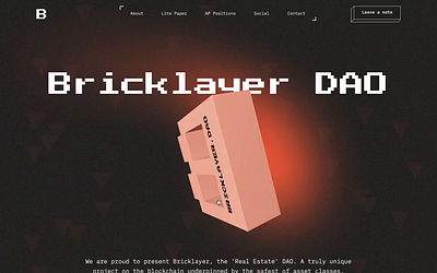 Bricklayer DAO animation graphic design motion graphics