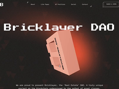 Bricklayer DAO animation graphic design motion graphics