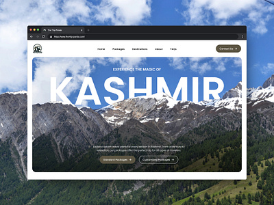 Travel Website - Landing Page design figma itinerary kashmir landing page travel travel website ui uiux ux uxui web web design