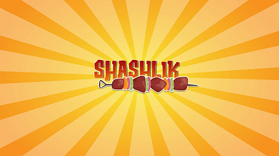 Creative Shashlik Vector Logo Illustration Banner Ads Video advertisement design animation branding chicken design dribbble food graphic design illustration logo logo animation motion graphics restaurant restaurant banner shashlik typography vector