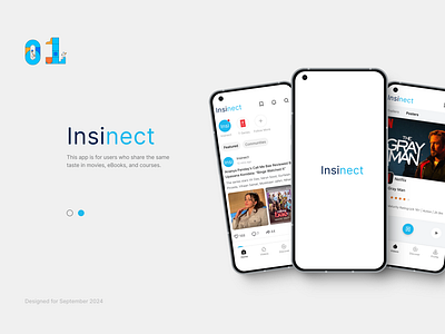 Insinect - UX/UI mobile application design appdesign appinteraction bookapp casestudy courseapp creativedesign designinspiration entertainmentapp interactiondesign mobileapp modernui movieapp moviecommunity productdesign socialapp ui uiinspiration uiuxdesign userexperience userinterface