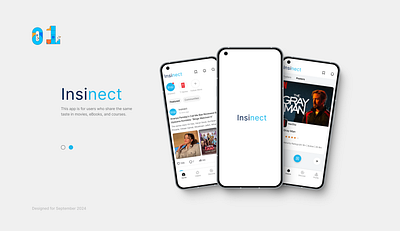 Insinect - UX/UI mobile application design appdesign appinteraction bookapp casestudy courseapp creativedesign designinspiration entertainmentapp interactiondesign mobileapp modernui movieapp moviecommunity productdesign socialapp ui uiinspiration uiuxdesign userexperience userinterface