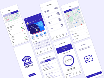 MyBank Application design mobile app design ui ui design uiux uiux design ux design