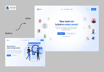 Before Vs After - Jobseekers website design redesign ui ui design ui ux uiux design ux design