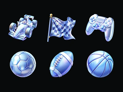 Custom Casino 3D Icons 3d icons balls betting blockchain branding casino casino games casino icons crypto design f1 finish flag football gambling game gaming icons igaming joystick