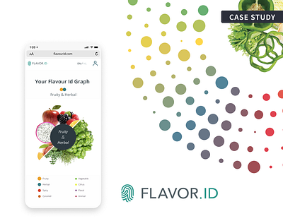 Flavor ID - Flavor Profiling Visualization app aroma dashboard design system figma flavor food mobile product design profile questionnaire survey ui uxui visualization web app wireframe