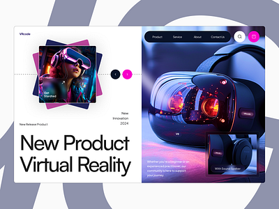 Virtual Reality Website design futuristic hero section trends ui user interface ux virtual reality website vr glasses vr website web design website website design