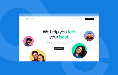 Mental Health Website - Mind Matters design mental health ui user interface ux