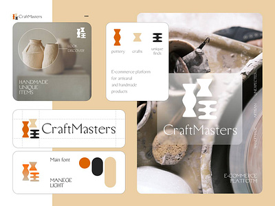 CraftMasters E-Commers Platform Logo branding craft design ecommerce handmade logo miniamal uiux