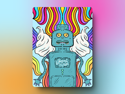 The Robot x Whipped Dream Illustration art design graphic design illustration procreate vector