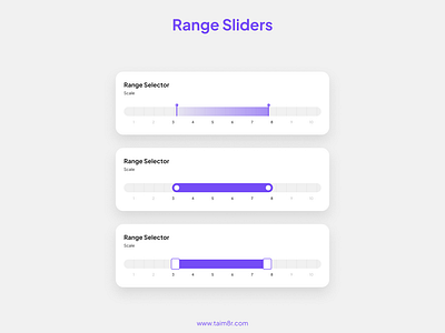 Range Sliders UI component design system interaction range slider ui ui design user interface ux ux design