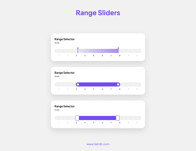 Range Sliders UI component design system interaction range slider ui ui design user interface ux ux design