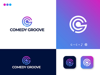 COMEDY GROOVE LOGO branding design graphic design illustrator logo