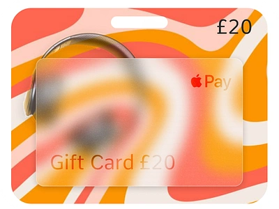 £20 Apple Pay Gift Card Concept with Retro Vibes figma glas gradient retro ui design v