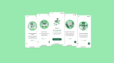 learned onboarding screens design product design ui