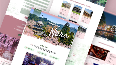 Nara, Japan | Touristic Website css graphic design html illustrator photoshop ui web design