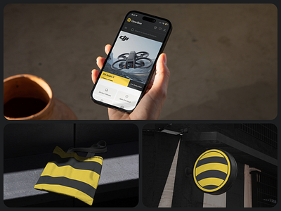 GearBee - Electronics E-Commerce app bee black branding cool design e commerce graphic design hero section logo mobile app stripes typography ui ux web design website yellow