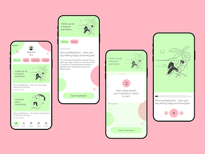 Ligther - Experimental App Design app design meditation mobile ui ux