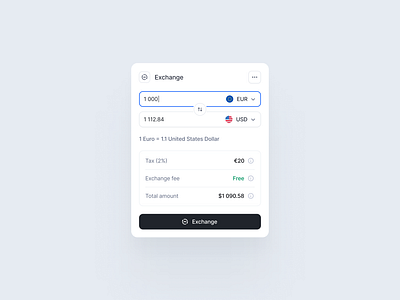 Exchange Widget dashboard design system exchange figma finance product design ui ux web design widget