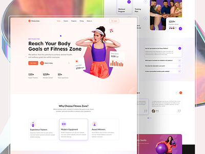 Gym & Fitness Website design fitness fitness app fitness coach fitness landing page fitness website gym gym app healthy lifestyle landing page minimalist product sports training ui ux web design website workout app yoga