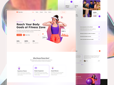 Gym & Fitness Website design fitness fitness app fitness coach fitness landing page fitness website gym gym app healthy lifestyle landing page minimalist product sports training ui ux web design website workout app yoga