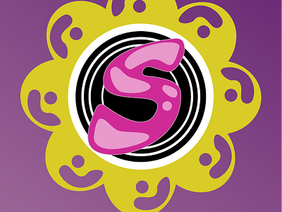 SPIIIN RECORDS/DAILY LOGO CHALLENGE: RECORD LABEL PROMPT dailylogochallenge flower power prompt records records label spiiin spin vinyl