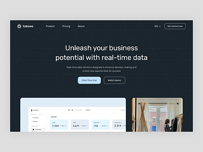 Tokowe - Saas Landing Page analytics ecommerce landing page saas website web design