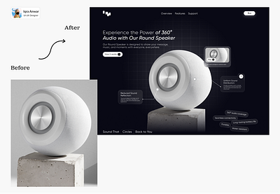 Before Vs After - Product Website Design copywriting dark mode dark ui dark ui inspiration product page ui ux