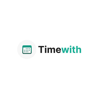 Timewith Designs branding calendar app logo ui web app web design website