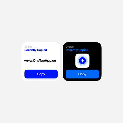 OneTap Widget: Recently Copied branding mobile mobile app ui widget design