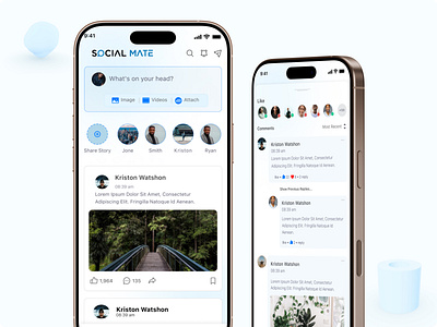 Social Mate - Home Page Design application application design branding creative design facebook homepage design minimal mobile app mobile application social social app social application social platform ui user interface design