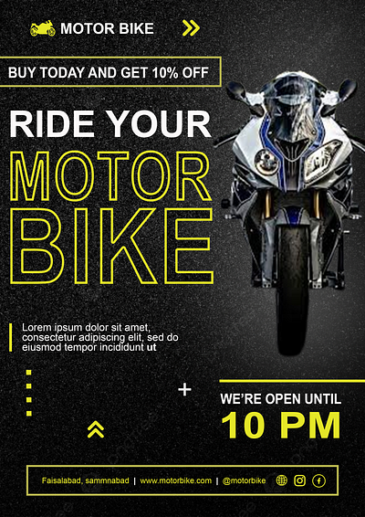 MOTOR BIKE POST graphic design