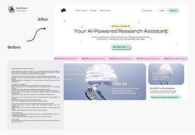 Before Vs After - Ai Assistant Website Design ai ai website colors dribble engaging website light mode ui ux