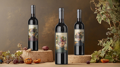 Redgate Estate bold branding branding digital collage label labeldesign packaging wine wine label