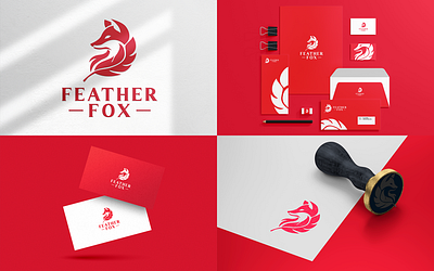 Feather Fox | Logo Design brand package graphic design