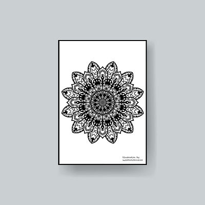 Flower Mandala Illustration adobre illustrator art design digital painting drawing flower flower mandala mandala vector