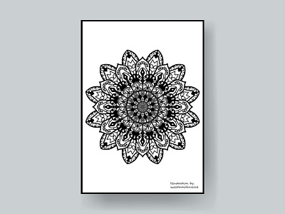 Flower Mandala Illustration adobre illustrator art design digital painting drawing flower flower mandala mandala vector